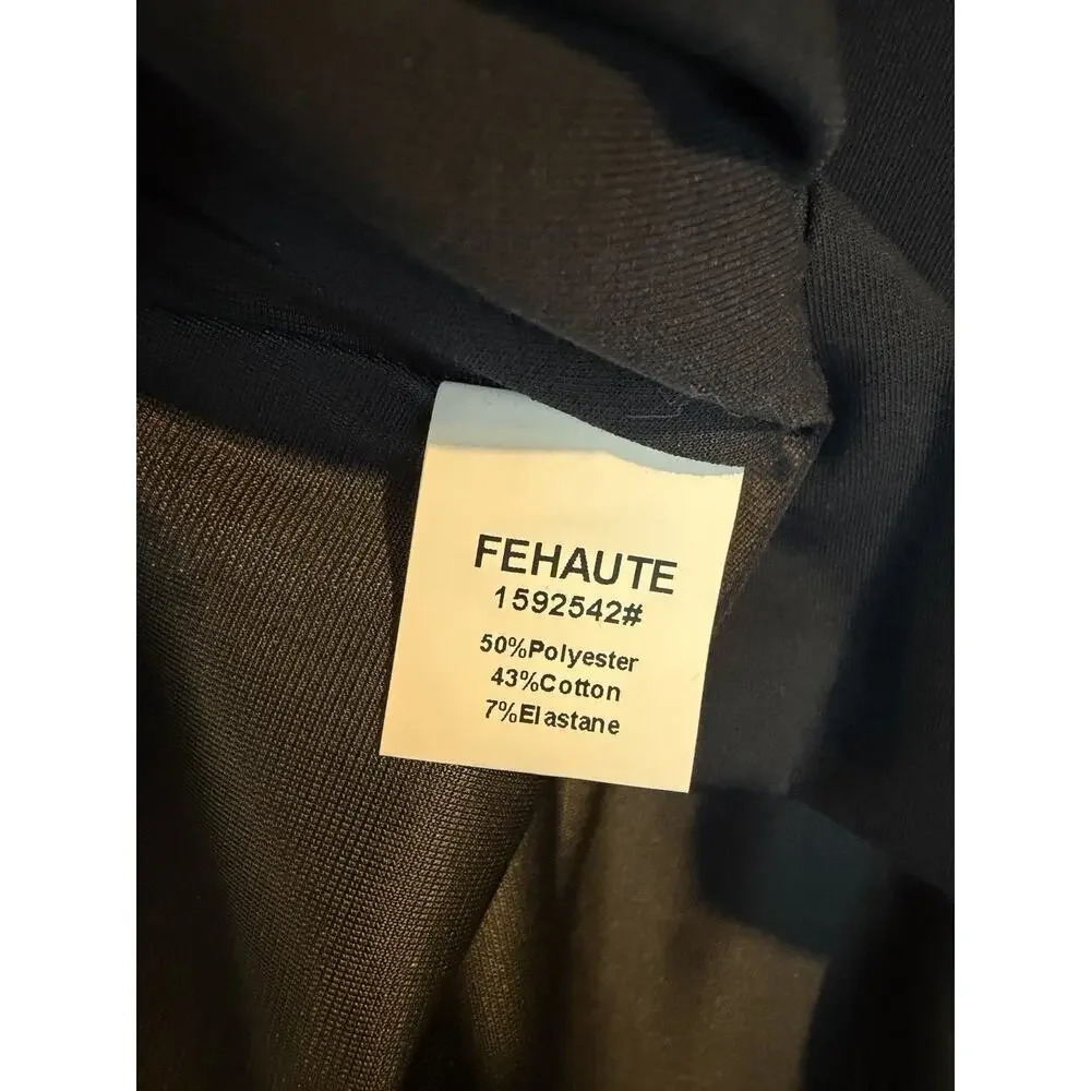 Fehaute Sleeveless Midi A-line Dress with Waist Twist in Navy - Size 8, NWT